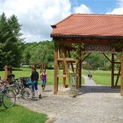 Reiseroute des Ilmtalradwegs durch Bad Sulza